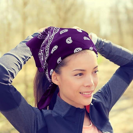 20x BANDANA Paisley 100% COTTON Head Wrap Durag Bandanna Scarf Mask BULK - Assorted Colour Pack.