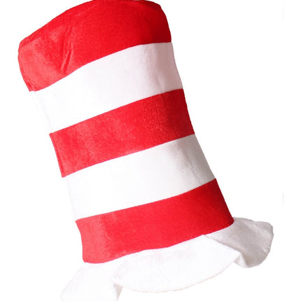 Cat In The Hat Child Size Costume Top Hat Party - Red White Stripe.