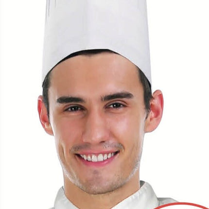 CHEFS HAT Chef Master Kitchen Cooking Baker Cap Costume Fancy BBQ Party - White.