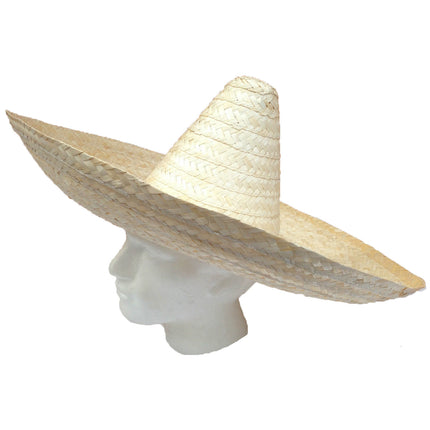 Mexican SOMBRERO Beige Fancy Dress Straw Party Costume Hat Cap Spanish.