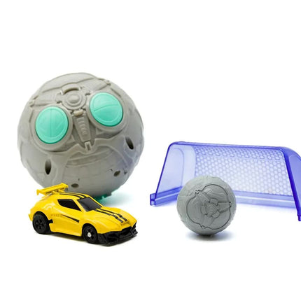 Rocket League Toy Micro RC Takumi Car with Goal 2.4GHz Light Up in Yellow.