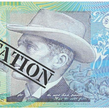10 Dollar Australian Souvenir Note Pad Fake AUD Money - 1 Pack of 50 Sheets.