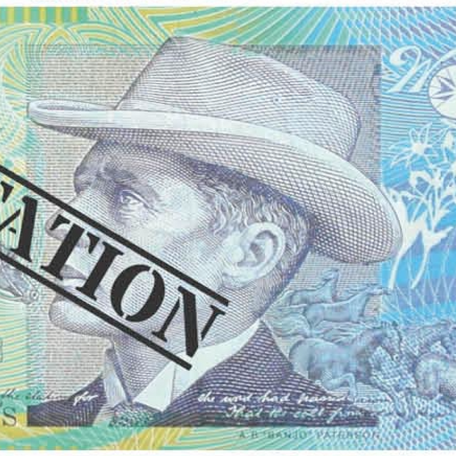 10 Dollar Australian Souvenir Note Pad Fake AUD Money - 1 Pack of 50 Sheets.