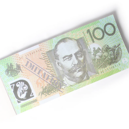 100 Dollar Australian Souvenir Note Pad Fake AUD Money - 1 Pack of 50 Sheets.