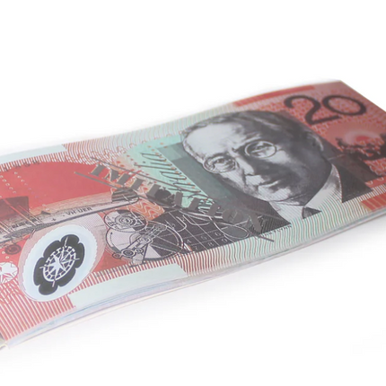 20 Dollar Australian Souvenir Note Pad Fake AUD Money - 1 Pack of 50 Sheets.