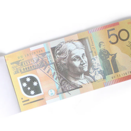 50 Dollar Australian Souvenir Note Pad Fake AUD Money - 1 Pack of 50 Sheets.