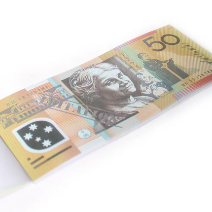 50 Dollar Australian Souvenir Note Pad Fake AUD Money - 1 Pack of 50 Sheets.