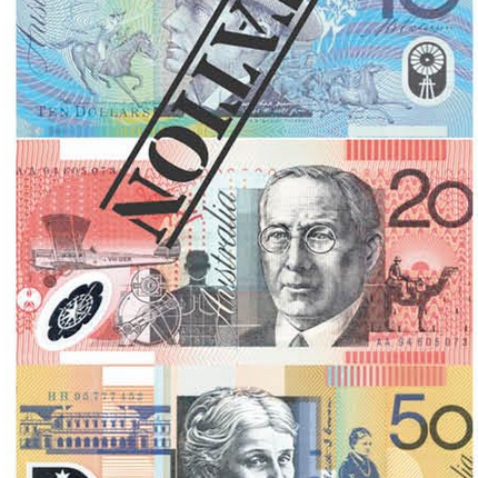 Assorted Dollar Australian Souvenir Note Pad Fake AUD Money - 1 Pack of 50 Sheets.