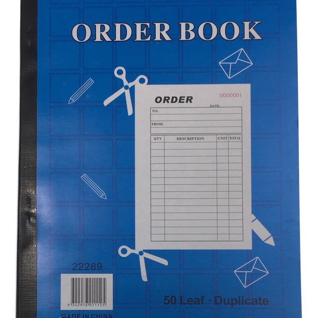 ORDER BOOK 50 Page Duplicate Restaurant Docket Carbonless Take Away.