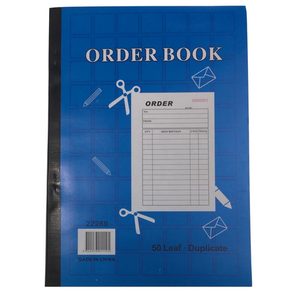 ORDER BOOK 50 Page Duplicate Restaurant Docket Carbonless Take Away.