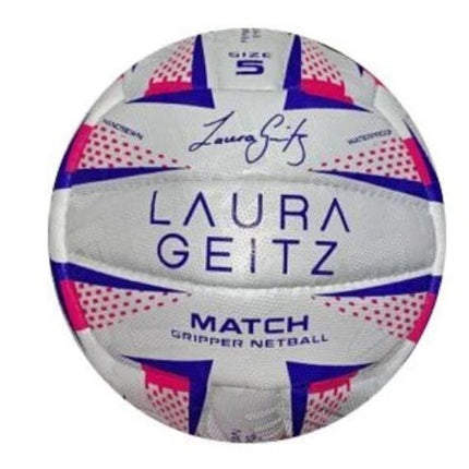 Laura Geitz Match Gripper Netball Hand Sewn Waterproof Official Size 4.