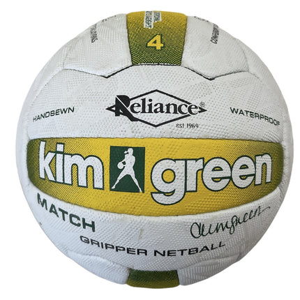 Kim Green Match Gripper Netball Hand Sewn Waterproof Net Ball Official Size 4.