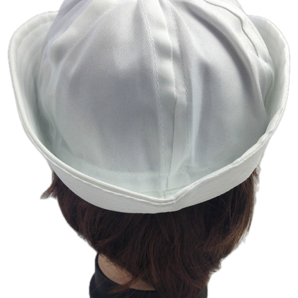 Adult White Sailor Hat Marine Unisex Gob Captain Navy Hen's Night Doughboy Cap.