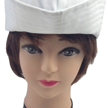 Adult White Sailor Hat Marine Unisex Gob Captain Navy Hen's Night Doughboy Cap.