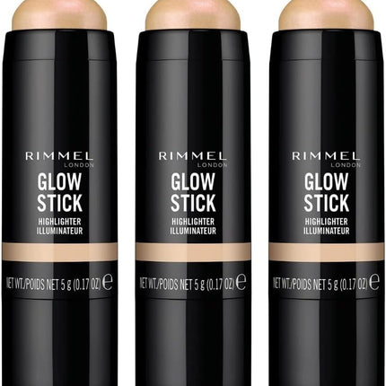 3x Rimmel 5g Glow Stick Highlighter - 002 Bold.