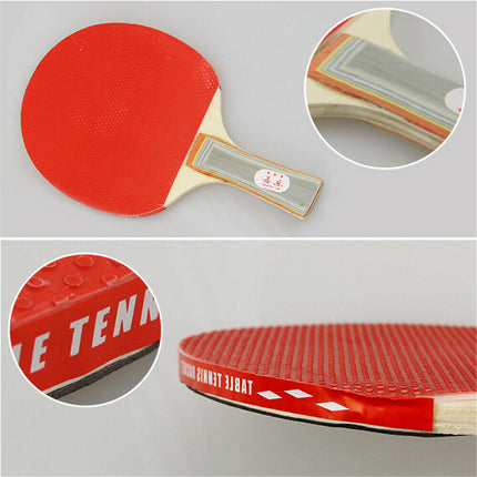 2 Players Table Tennis Set 2 Rackets Bats with 3 Ping Pong Balls Home Sports.