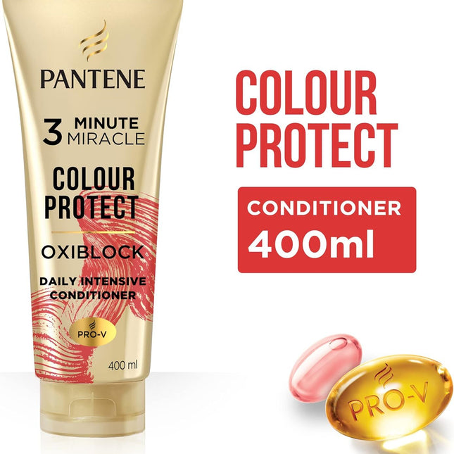 Pantene 400ml 3 Minute Miracle Colour w Oxiblock Intensive Conditioner.
