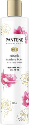 Pantene Pro-V Nutrient Blends Miracle Moisture Boost Shampoo 270ml - Rose Water.