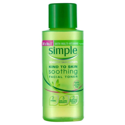 Simple 50ml Kind to Sensitive Skin Soothing Facial Toner 100% Alcohol Free.
