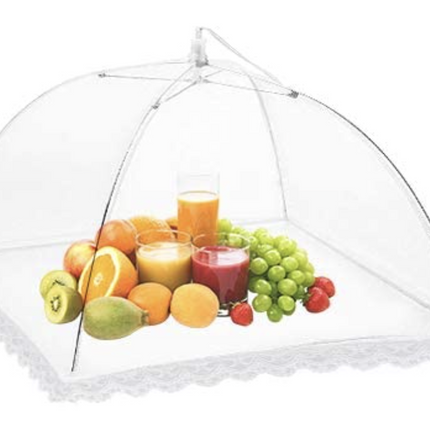15" MESH FOOD COVER Kitchen BBQ Collapsible Lace Net Insect Fly Wasp Protection.