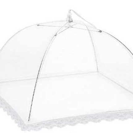 15" MESH FOOD COVER Kitchen BBQ Collapsible Lace Net Insect Fly Wasp Protection.