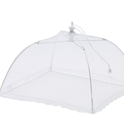 15" MESH FOOD COVER Kitchen BBQ Collapsible Lace Net Insect Fly Wasp Protection.