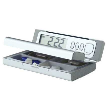 TravelPal Pill Box Dispenser Case Medicine Tablet Travel Organizer w/ Alarm.