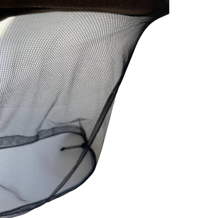Deluxe MOSQUITO HAT NET Head Protector Bee Bug Mesh Mozzie Insect Fishing Fly - Black.