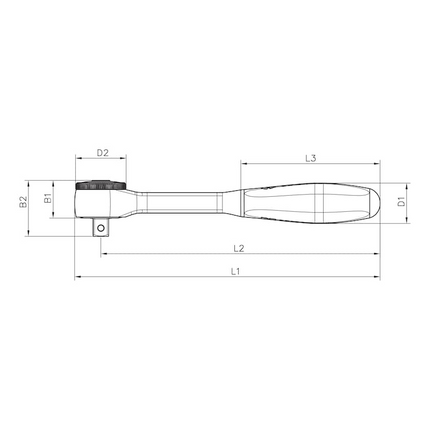 Würth Zebra Reversible Ratchet 1/2 Inch with 360° Rotating Twist Handle.