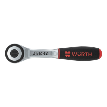 Wurth 1/4" Reversible Ratchet Wrench 360 Degree Twist Handle Chrome Vanadium 135mm.