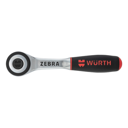 Wurth 3/8" Reversible Ratchet Wrench 360° Twist Handle Chrome Vanadium 175mm DIN 3122.