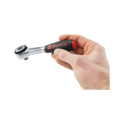 Wurth 3/8" Reversible Ratchet Wrench 360° Twist Handle Chrome Vanadium 175mm DIN 3122.