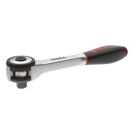 Wurth 3/8" Reversible Ratchet Wrench 360° Twist Handle Chrome Vanadium 175mm DIN 3122.