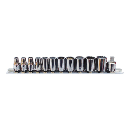 Wurth 1/4" 12pc Multi-Socket Wrench Set Chrome Metric/Imperial TX Bi-Hex Square.