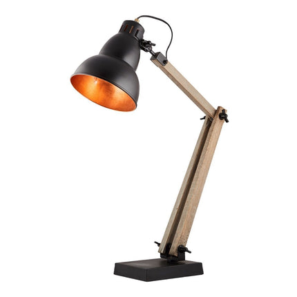 2x Lamps - Faroe Scandi Floor + Table Desk Light Modern Natural Wooden Retro.