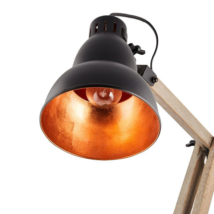 2x Lamps - Faroe Scandi Floor + Table Desk Light Modern Natural Wooden Retro.