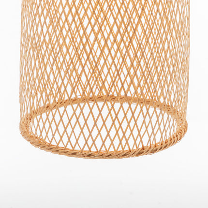 Natural Woven Bamboo Cone Pendant Lamp Hanging Light Bell Shade Boho Tropical.