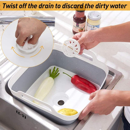 Collapsible Strainer Foldable Fruit Veggies Wash Colander Travel Storage Basket.