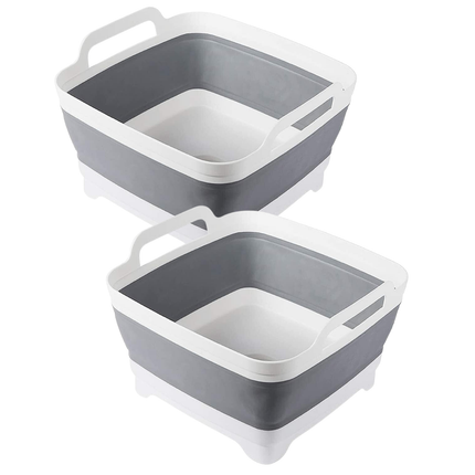 2x Collapsible Strainer Foldable Fruit Veggies Wash Colander Storage Basket.
