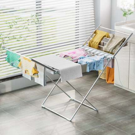 Electric Airer Heated Foldable Clothes Dryer Drying Indoor Folding Rack.