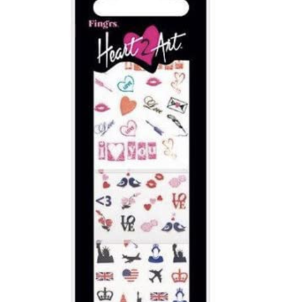 Fing'rs Pk3 Heart 2 Art Nail Art Stickers 101 31185 (Carded).