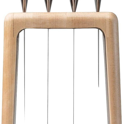 Global Hashira 5-Piece Japanese Knife Block Set Maple Stainless Steel - Made in Japan.