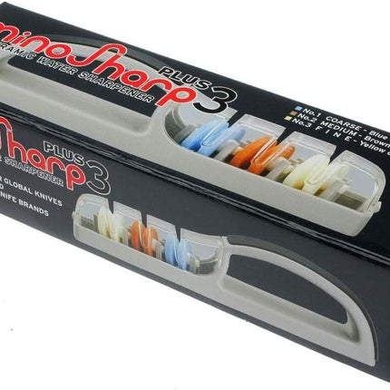 MinoSharp Plus 3-Stage Ceramic Water Sharpener 550/GB for Global Knives Knife.
