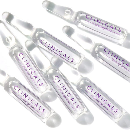 Spascriptions Clinicals Resurfacing Serum Ampoules 7-Pack 2.8ml Each Niacinamide Glycolic Acid PHAs Youthful Glow.