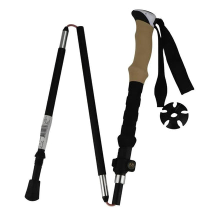 2x Telescopic Adjustable Hiking Pole Folding Walking Stick Adjustable Trekking 105cm - 125cm.