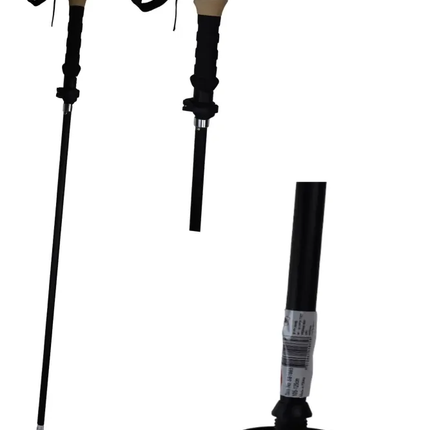 2x Telescopic Adjustable Hiking Pole Folding Walking Stick Adjustable Trekking 105cm - 125cm.