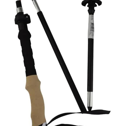2x Telescopic Adjustable Hiking Pole Folding Walking Stick Adjustable Trekking 105cm - 125cm.