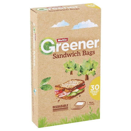 Multix Degradable Sandwich Bags 18cm x 17cm - 1 Pack of 30.