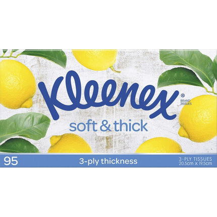 Kleenex Soft & Thick 3 Ply Facial Tissues 1 Pack of 95.