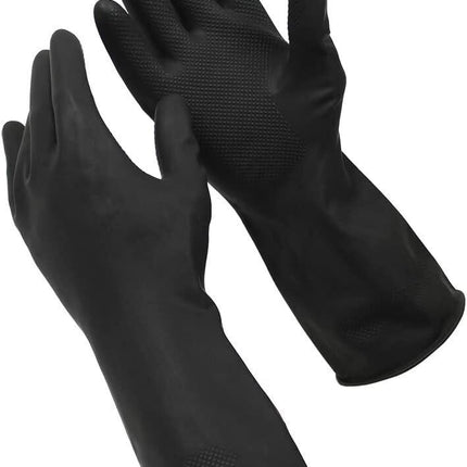 1 Pair Sabco Heavy Duty Latex Gloves w/ Cotton Lining - Large Size.